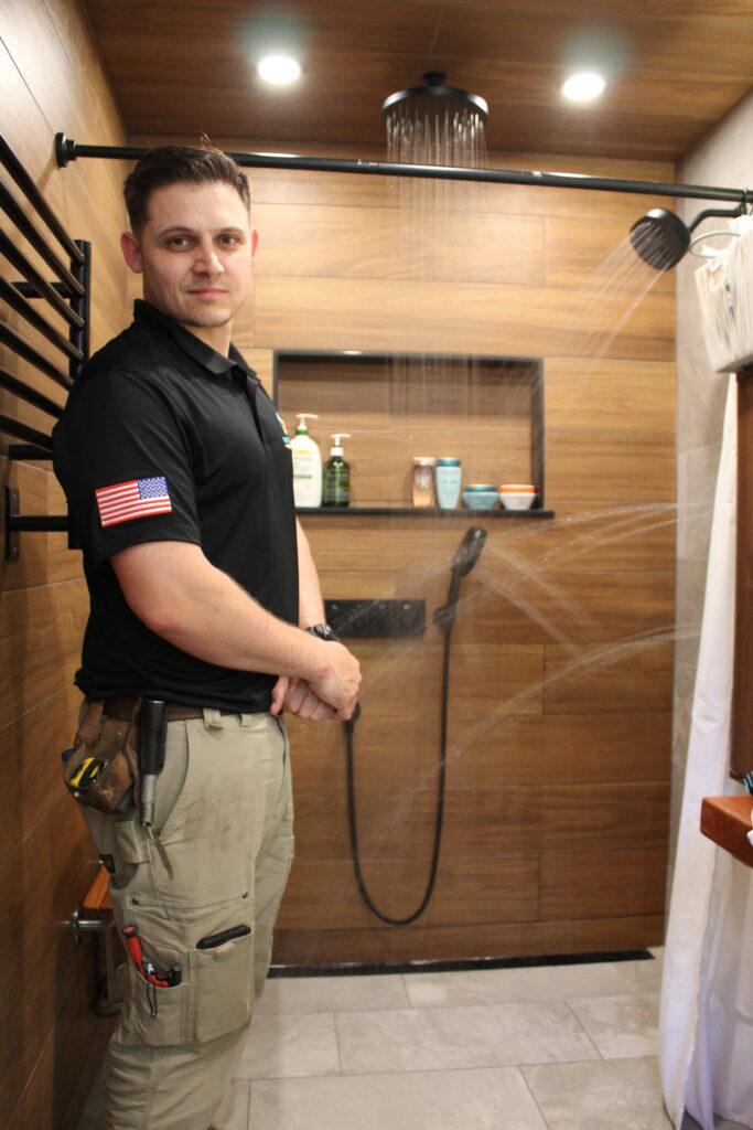 bathroom shower fixture repair