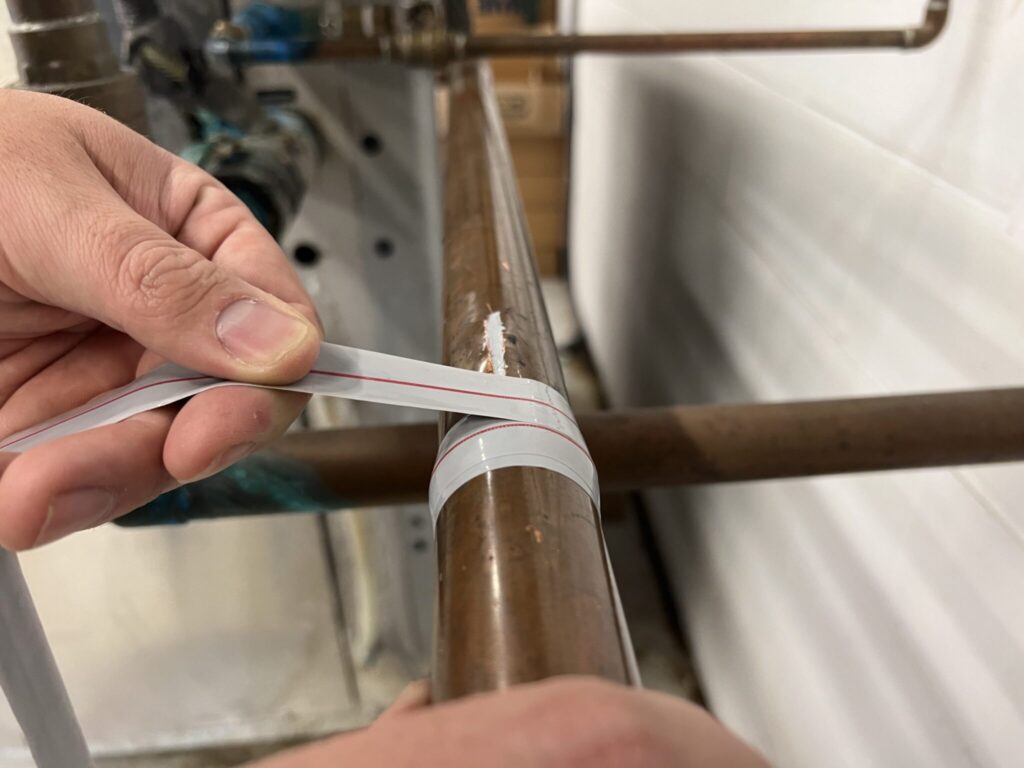 copper pipe leak