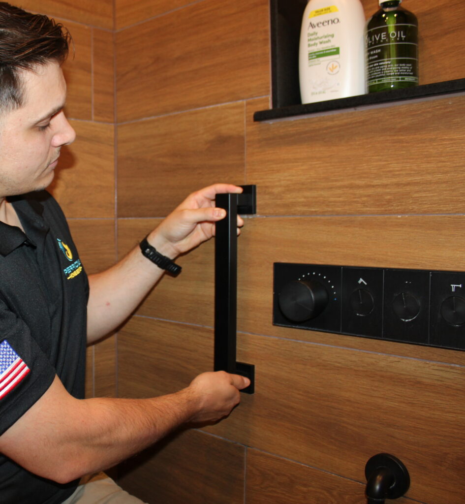 shower grab bar installation