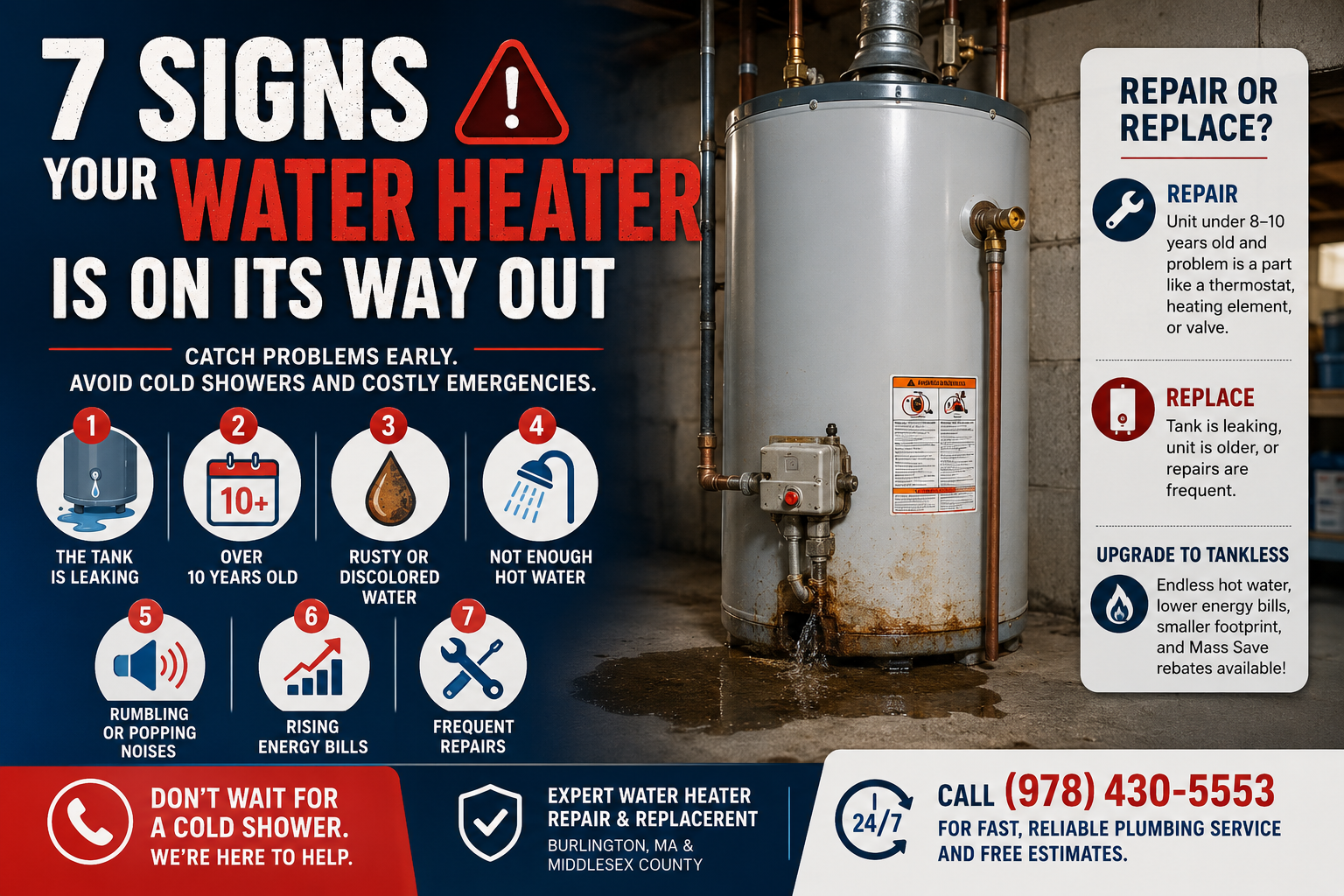 7 signs your water heater is failing